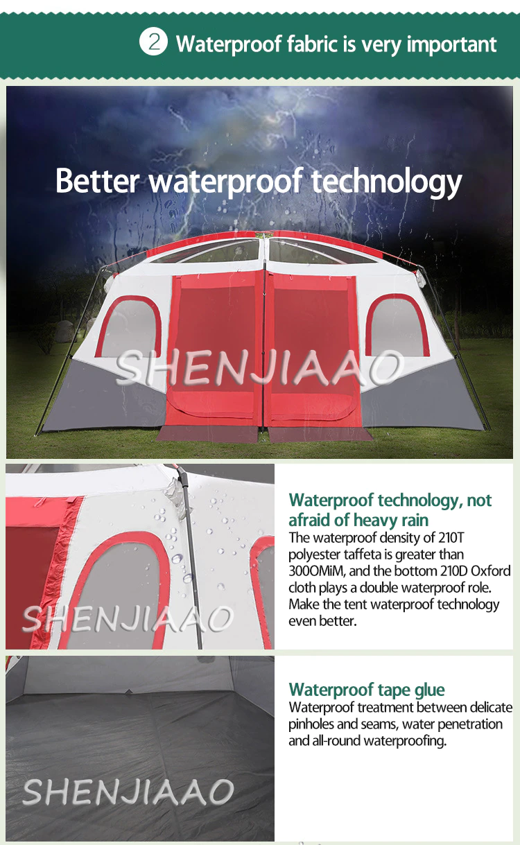 Cheap Goat Tents Outdoor Camping Tent With One Bedroom And One Living Room Single Layer Tent Is Waterproof And Can Accommodate More Than 8 People Tents 